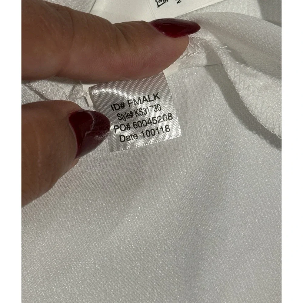 Kate Spade Dream a Little Dream White Satin Lace Racerback Chemise Size 1 ECU